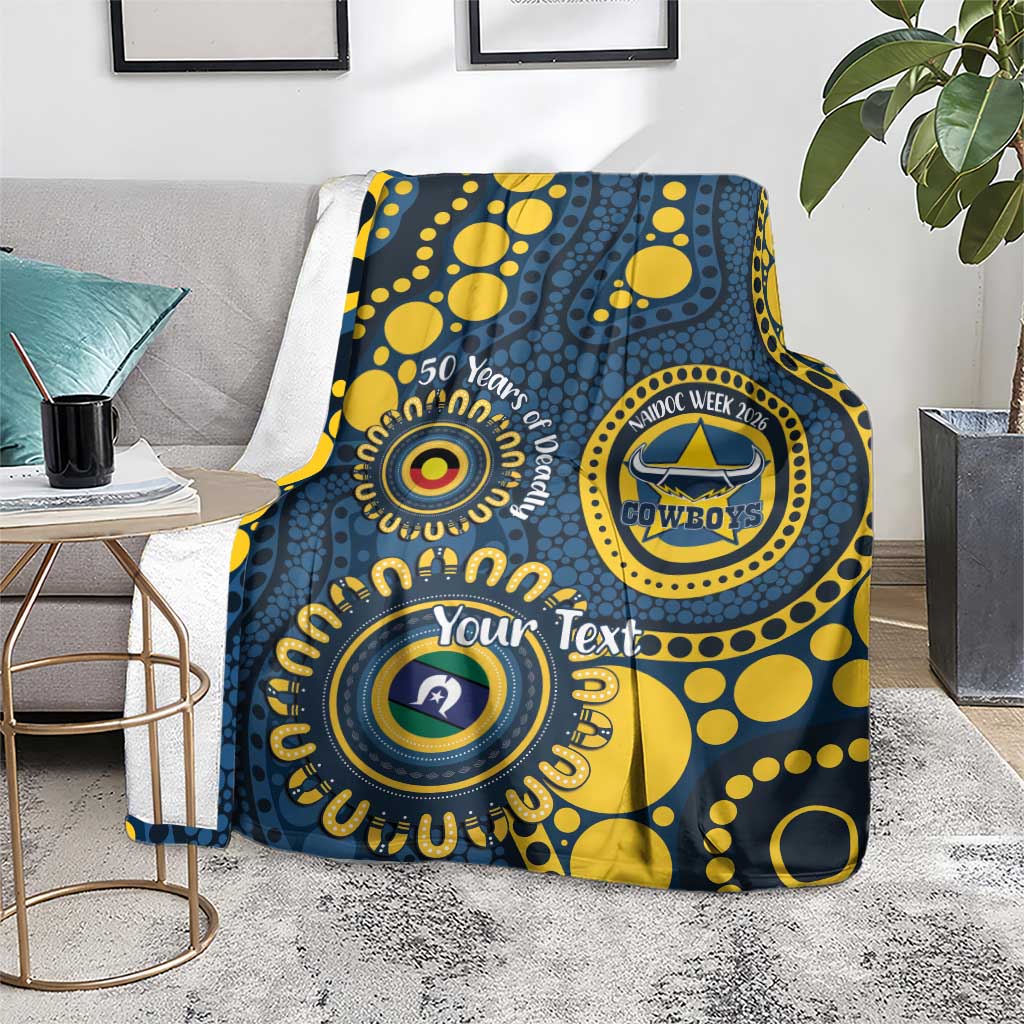 Cowboys NAIDOC Week 2026 Personalised Blanket 50 Years of Deadly Aboriginal Art