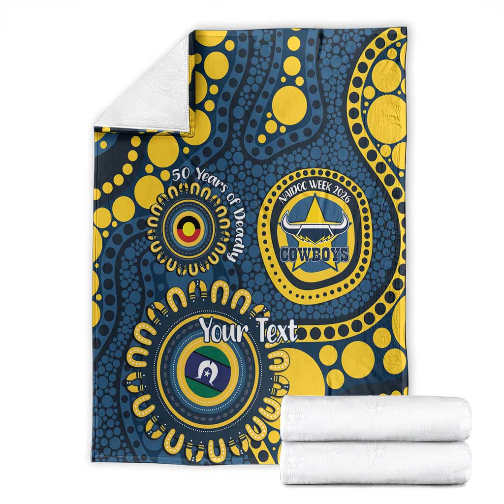 Cowboys NAIDOC Week 2026 Personalised Blanket 50 Years of Deadly Aboriginal Art