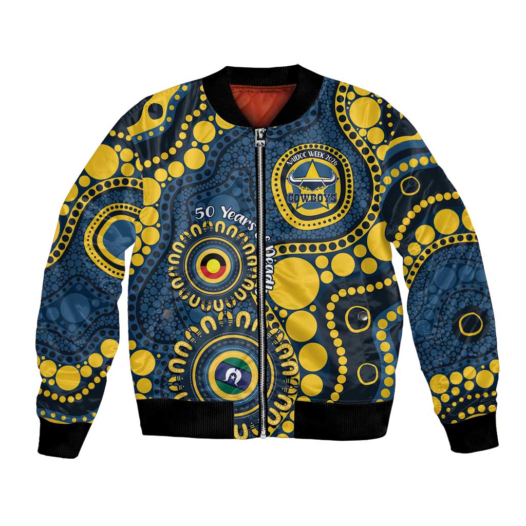Cowboys NAIDOC Week 2026 Personalised Bomber Jacket 50 Years of Deadly Aboriginal Art