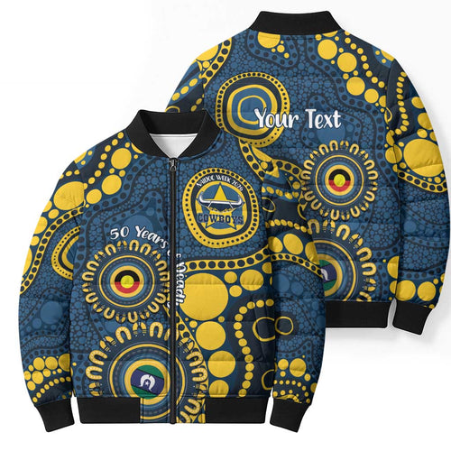 Cowboys NAIDOC Week 2026 Personalised Bomber Puffer Jacket 50 Years of Deadly Aboriginal Art