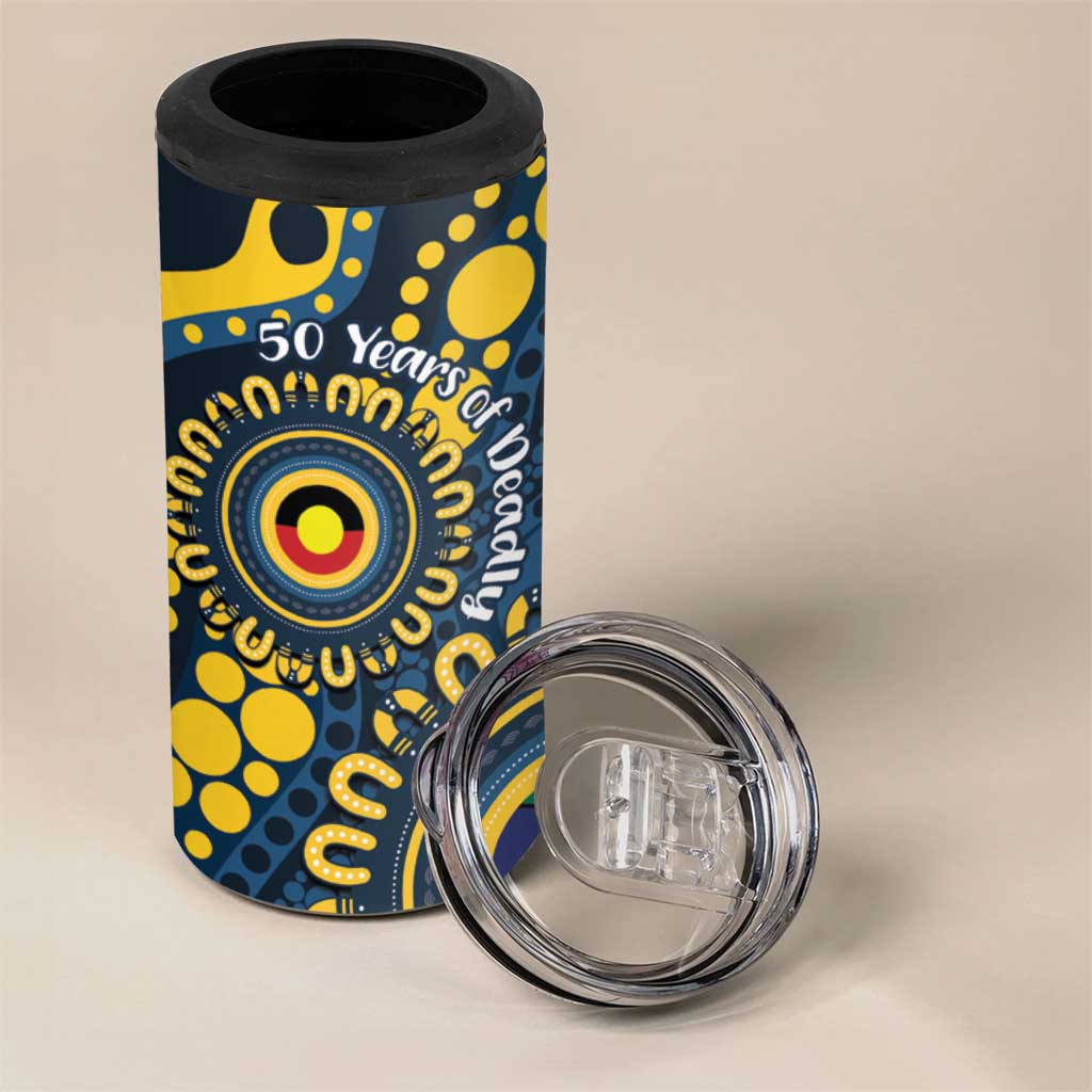 Cowboys NAIDOC Week 2026 Personalised 4 in 1 Can Cooler Tumbler 50 Years of Deadly Aboriginal Art