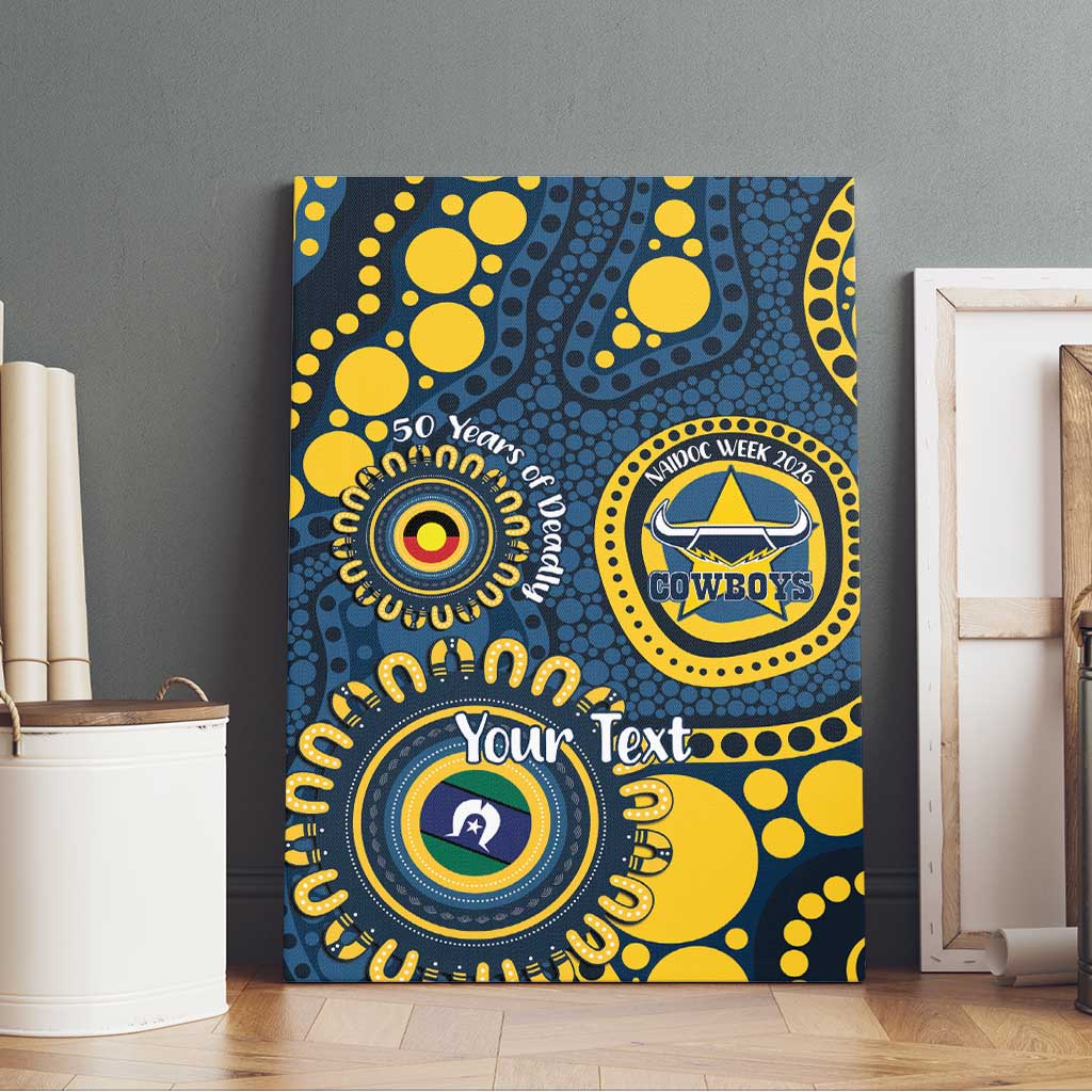 Cowboys NAIDOC Week 2026 Personalised Canvas Wall Art 50 Years of Deadly Aboriginal Art