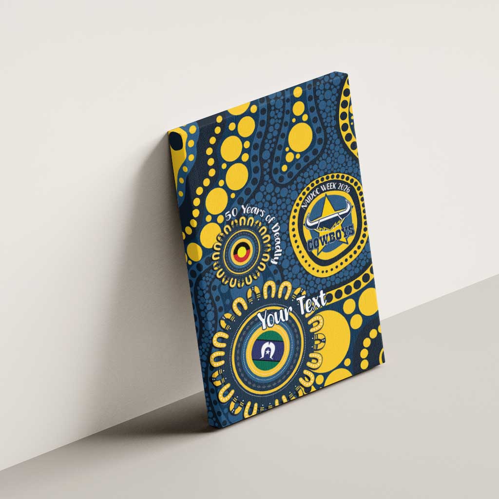 Cowboys NAIDOC Week 2026 Personalised Canvas Wall Art 50 Years of Deadly Aboriginal Art