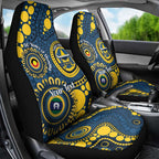 Cowboys NAIDOC Week 2026 Personalised Car Seat Cover 50 Years of Deadly Aboriginal Art