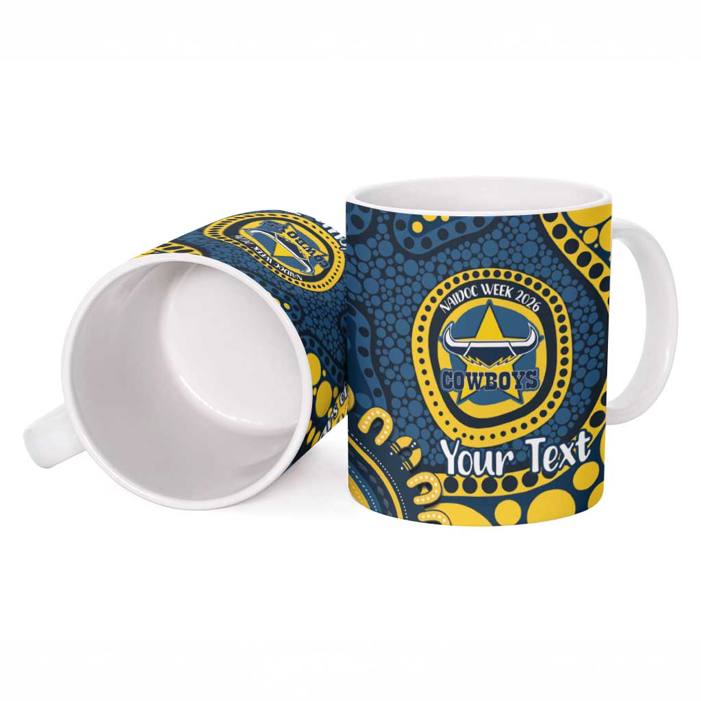 Cowboys NAIDOC Week 2026 Personalised Ceramic Mug 50 Years of Deadly Aboriginal Art