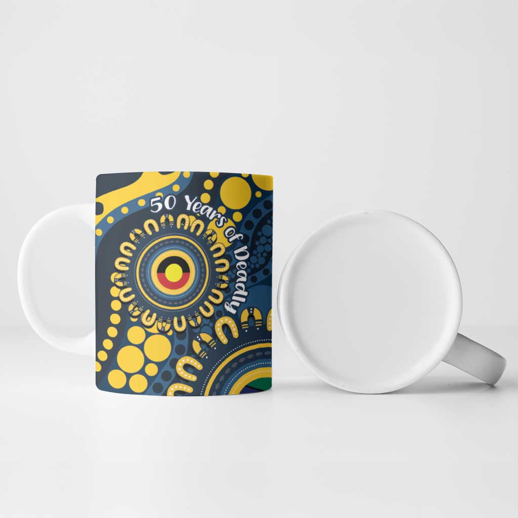 Cowboys NAIDOC Week 2026 Personalised Ceramic Mug 50 Years of Deadly Aboriginal Art