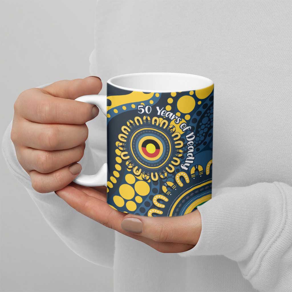 Cowboys NAIDOC Week 2026 Personalised Ceramic Mug 50 Years of Deadly Aboriginal Art