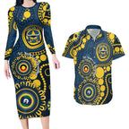 Cowboys NAIDOC Week 2026 Personalised Couples Matching Long Sleeve Bodycon Dress and Hawaiian Shirt 50 Years of Deadly Aboriginal Art