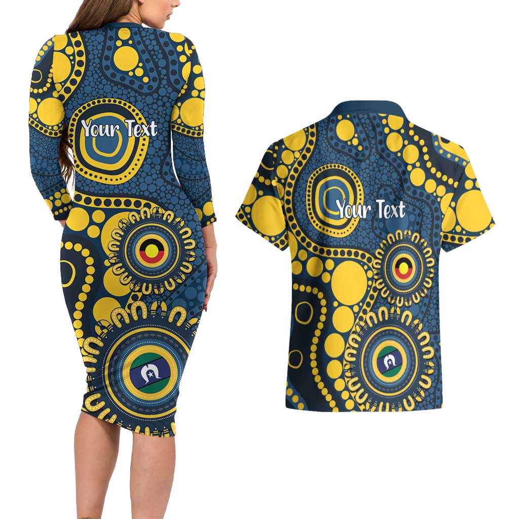 Cowboys NAIDOC Week 2026 Personalised Couples Matching Long Sleeve Bodycon Dress and Hawaiian Shirt 50 Years of Deadly Aboriginal Art