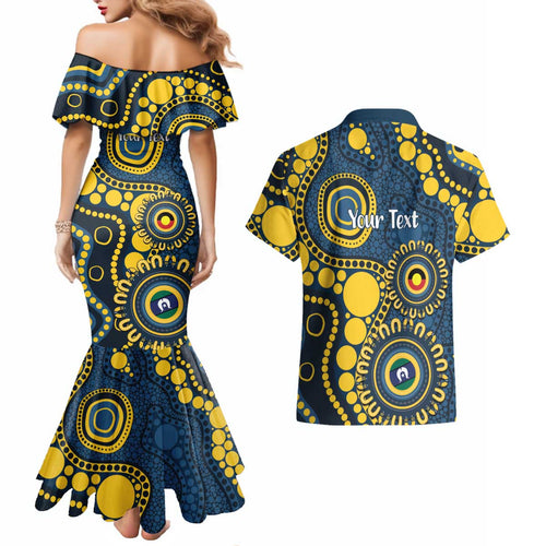 Cowboys NAIDOC Week 2026 Personalised Couples Matching Mermaid Dress and Hawaiian Shirt 50 Years of Deadly Aboriginal Art