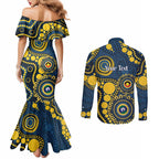 Cowboys NAIDOC Week 2026 Personalised Couples Matching Mermaid Dress and Long Sleeve Button Shirt 50 Years of Deadly Aboriginal Art