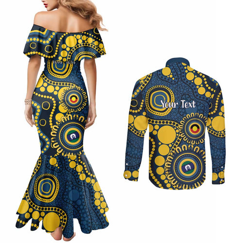 Cowboys NAIDOC Week 2026 Personalised Couples Matching Mermaid Dress and Long Sleeve Button Shirt 50 Years of Deadly Aboriginal Art
