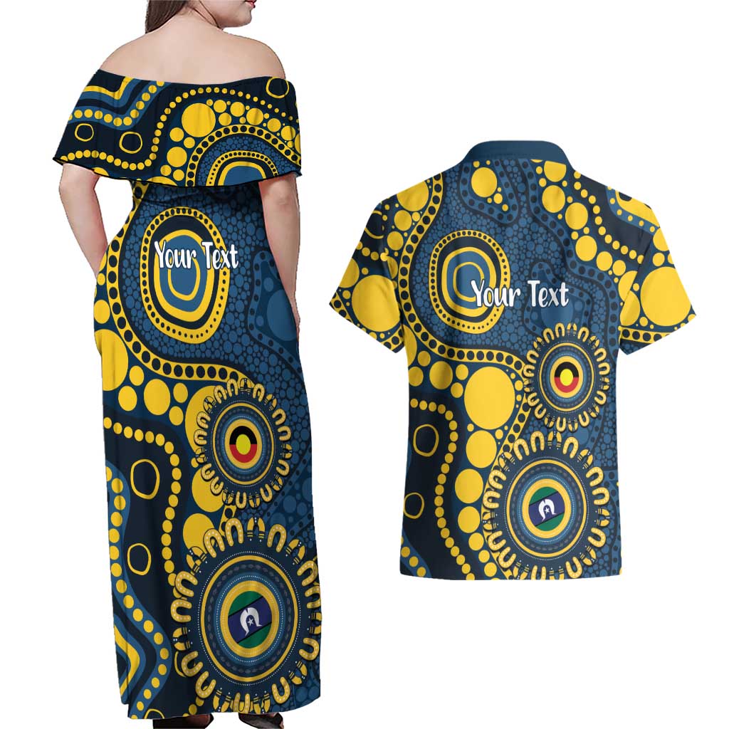 Cowboys NAIDOC Week 2026 Personalised Couples Matching Off Shoulder Maxi Dress and Hawaiian Shirt 50 Years of Deadly Aboriginal Art