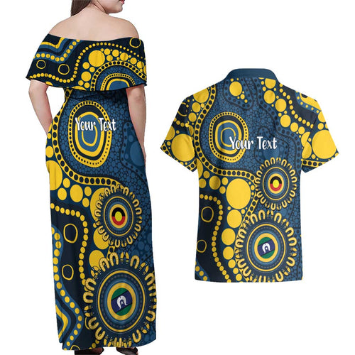 Cowboys NAIDOC Week 2026 Personalised Couples Matching Off Shoulder Maxi Dress and Hawaiian Shirt 50 Years of Deadly Aboriginal Art