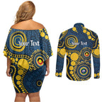 Cowboys NAIDOC Week 2026 Personalised Couples Matching Off Shoulder Short Dress and Long Sleeve Button Shirt 50 Years of Deadly Aboriginal Art