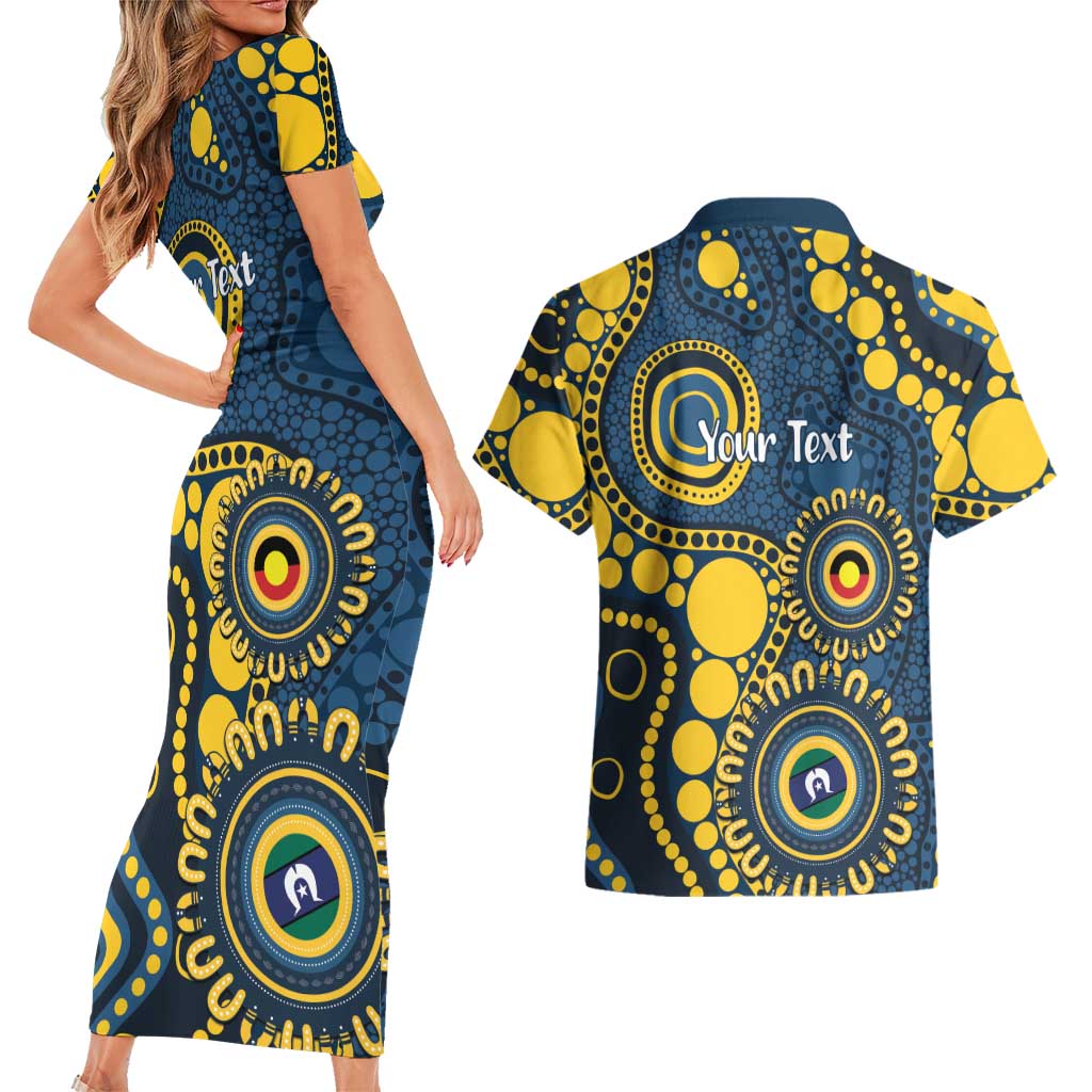 Cowboys NAIDOC Week 2026 Personalised Couples Matching Short Sleeve Bodycon Dress and Hawaiian Shirt 50 Years of Deadly Aboriginal Art