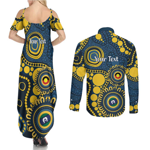Cowboys NAIDOC Week 2026 Personalised Couples Matching Summer Maxi Dress and Long Sleeve Button Shirt 50 Years of Deadly Aboriginal Art