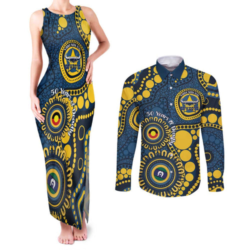 Cowboys NAIDOC Week 2026 Personalised Couples Matching Tank Maxi Dress and Long Sleeve Button Shirt 50 Years of Deadly Aboriginal Art