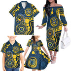 Cowboys NAIDOC Week 2026 Personalised Family Matching Off The Shoulder Long Sleeve Dress and Hawaiian Shirt 50 Years of Deadly Aboriginal Art