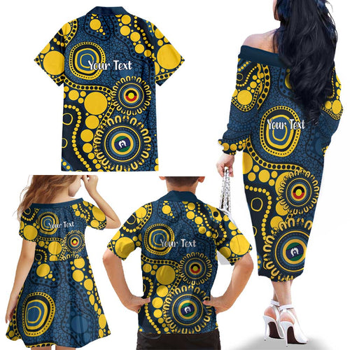 Cowboys NAIDOC Week 2026 Personalised Family Matching Off The Shoulder Long Sleeve Dress and Hawaiian Shirt 50 Years of Deadly Aboriginal Art