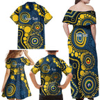 Cowboys NAIDOC Week 2026 Personalised Family Matching Off Shoulder Maxi Dress and Hawaiian Shirt 50 Years of Deadly Aboriginal Art