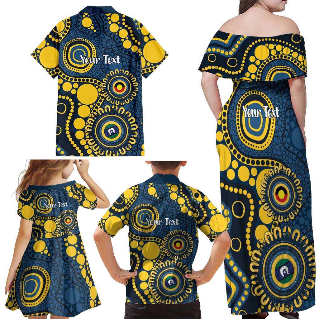 Cowboys NAIDOC Week 2026 Personalised Family Matching Off Shoulder Maxi Dress and Hawaiian Shirt 50 Years of Deadly Aboriginal Art
