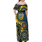 Cowboys NAIDOC Week 2026 Personalised Family Matching Off Shoulder Maxi Dress and Hawaiian Shirt 50 Years of Deadly Aboriginal Art