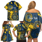 Cowboys NAIDOC Week 2026 Personalised Family Matching Off Shoulder Short Dress and Hawaiian Shirt 50 Years of Deadly Aboriginal Art