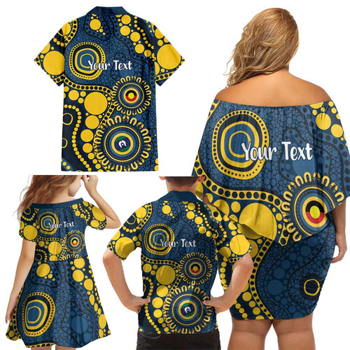 Cowboys NAIDOC Week 2026 Personalised Family Matching Off Shoulder Short Dress and Hawaiian Shirt 50 Years of Deadly Aboriginal Art