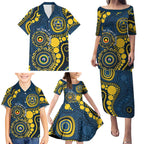 Cowboys NAIDOC Week 2026 Personalised Family Matching Puletasi and Hawaiian Shirt 50 Years of Deadly Aboriginal Art