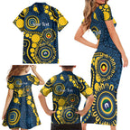 Cowboys NAIDOC Week 2026 Personalised Family Matching Short Sleeve Bodycon Dress and Hawaiian Shirt 50 Years of Deadly Aboriginal Art