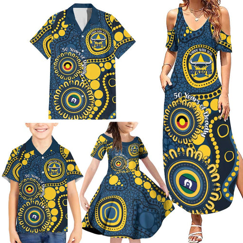 Cowboys NAIDOC Week 2026 Personalised Family Matching Summer Maxi Dress and Hawaiian Shirt 50 Years of Deadly Aboriginal Art