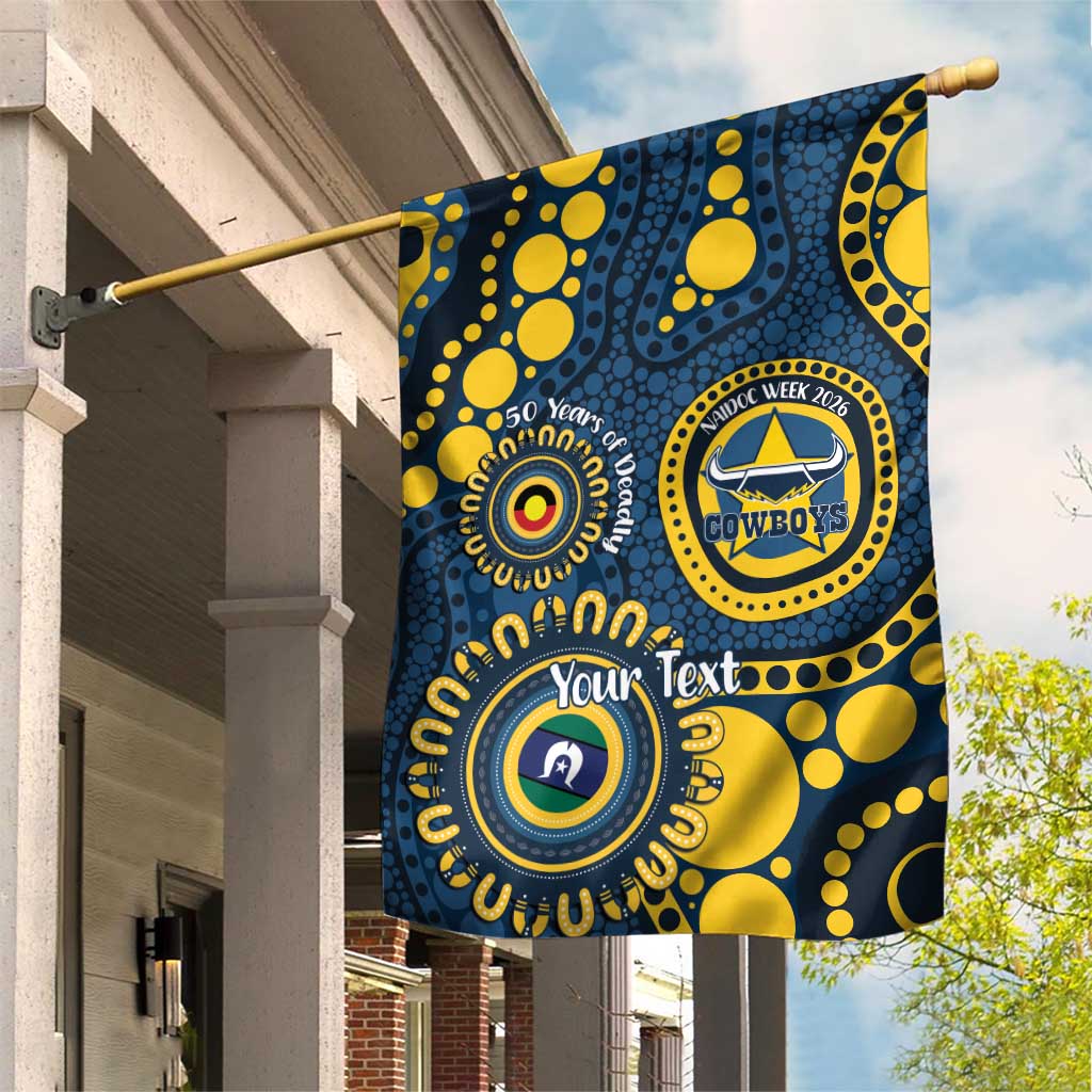 Cowboys NAIDOC Week 2026 Personalised Garden Flag 50 Years of Deadly Aboriginal Art