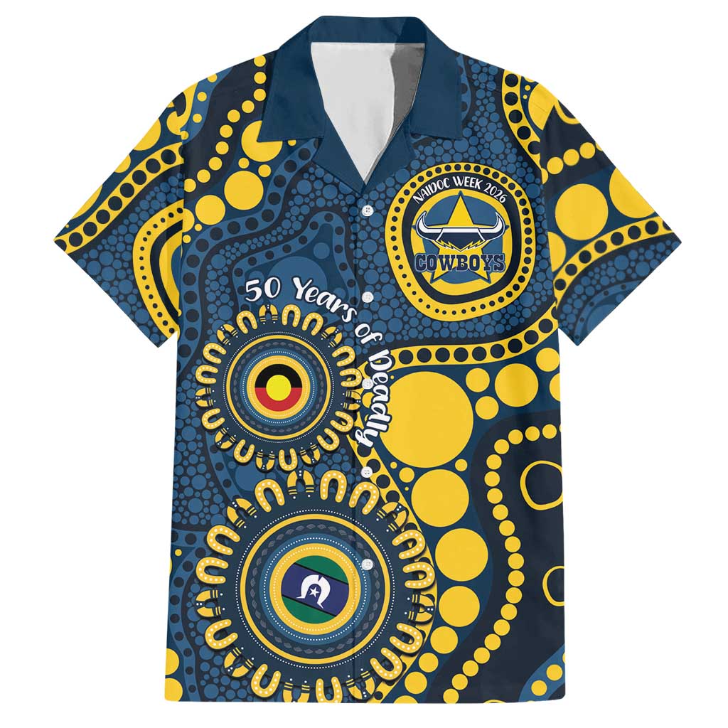 Cowboys NAIDOC Week 2026 Personalised Hawaiian Shirt 50 Years of Deadly Aboriginal Art