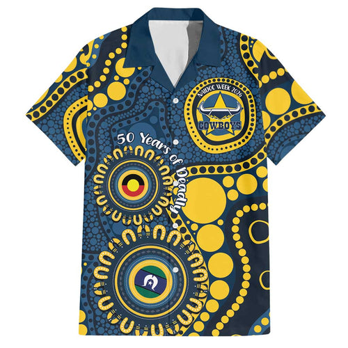 Cowboys NAIDOC Week 2026 Personalised Hawaiian Shirt 50 Years of Deadly Aboriginal Art