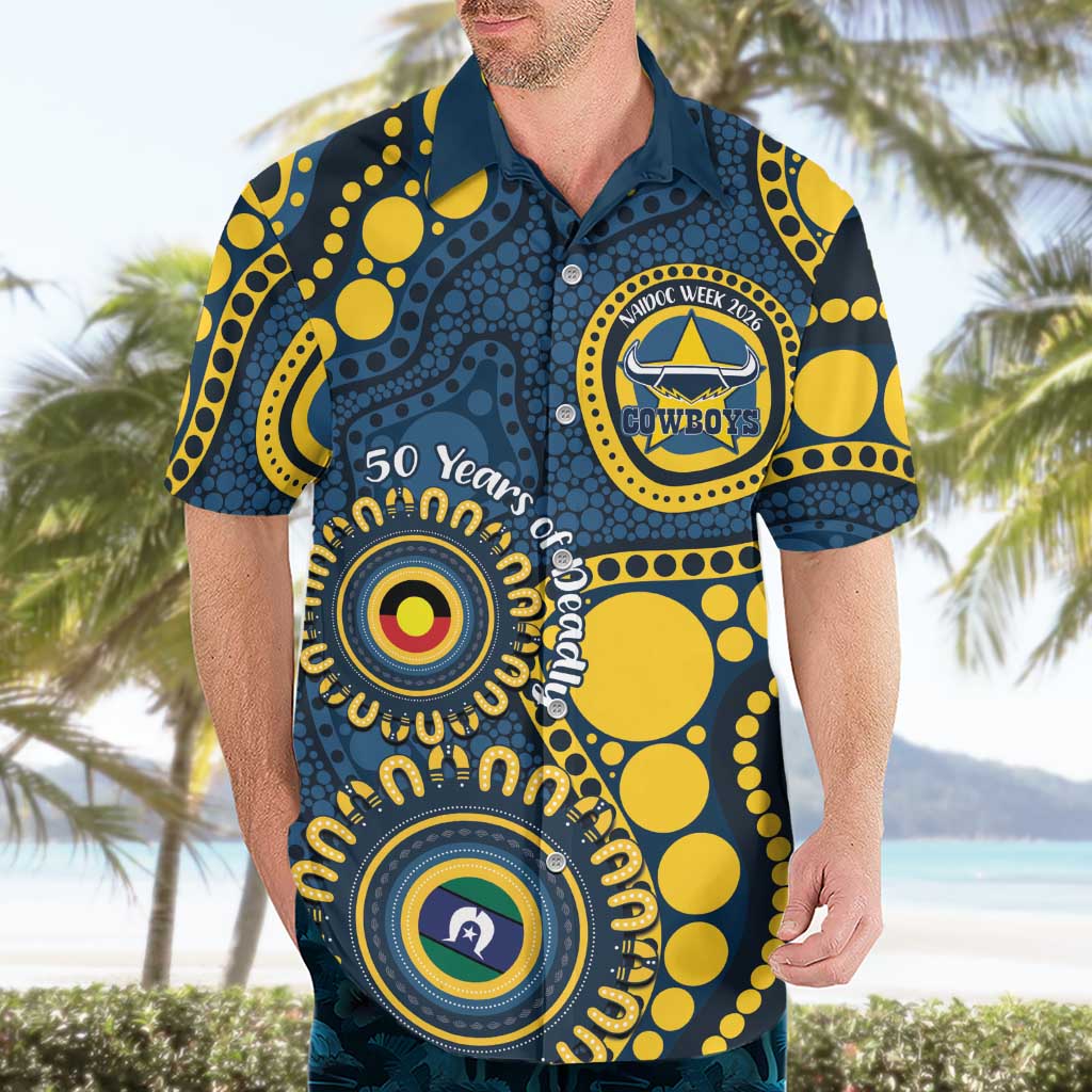 Cowboys NAIDOC Week 2026 Personalised Hawaiian Shirt 50 Years of Deadly Aboriginal Art