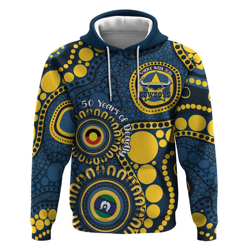 Cowboys NAIDOC Week 2026 Personalised Hoodie 50 Years of Deadly Aboriginal Art