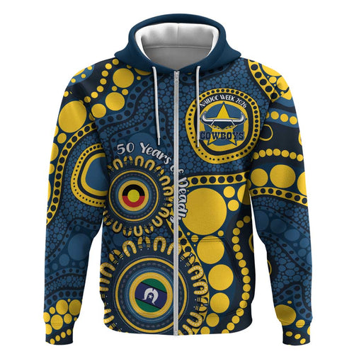 Cowboys NAIDOC Week 2026 Personalised Hoodie 50 Years of Deadly Aboriginal Art