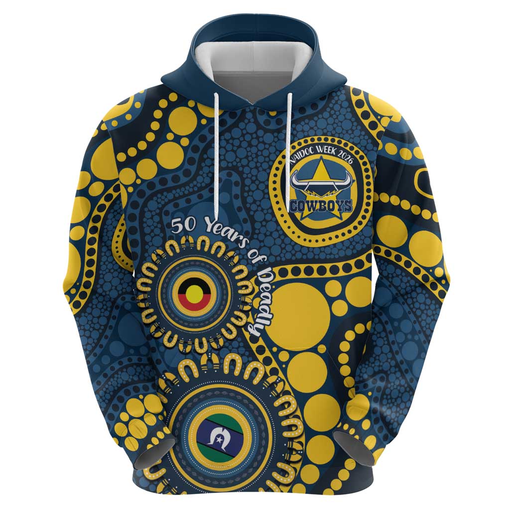 Cowboys NAIDOC Week 2026 Personalised Hoodie 50 Years of Deadly Aboriginal Art
