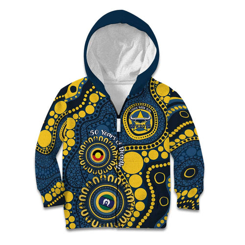 Cowboys NAIDOC Week 2026 Personalised Kid Hoodie 50 Years of Deadly Aboriginal Art