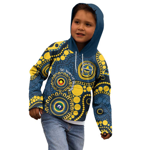 Cowboys NAIDOC Week 2026 Personalised Kid Hoodie 50 Years of Deadly Aboriginal Art