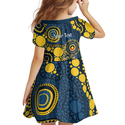 Cowboys NAIDOC Week 2026 Personalised Kid Short Sleeve Dress 50 Years of Deadly Aboriginal Art