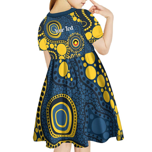 Cowboys NAIDOC Week 2026 Personalised Kid Short Sleeve Dress 50 Years of Deadly Aboriginal Art