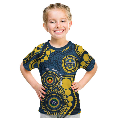 Cowboys NAIDOC Week 2026 Personalised Kid T Shirt 50 Years of Deadly Aboriginal Art
