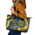 Cowboys NAIDOC Week 2026 Personalised Leather Tote Bag 50 Years of Deadly Aboriginal Art
