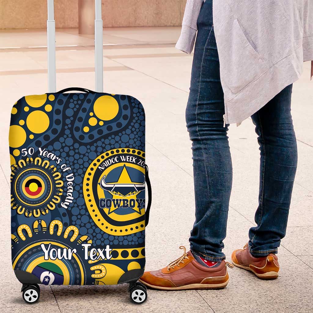 Cowboys NAIDOC Week 2026 Personalised Luggage Cover 50 Years of Deadly Aboriginal Art