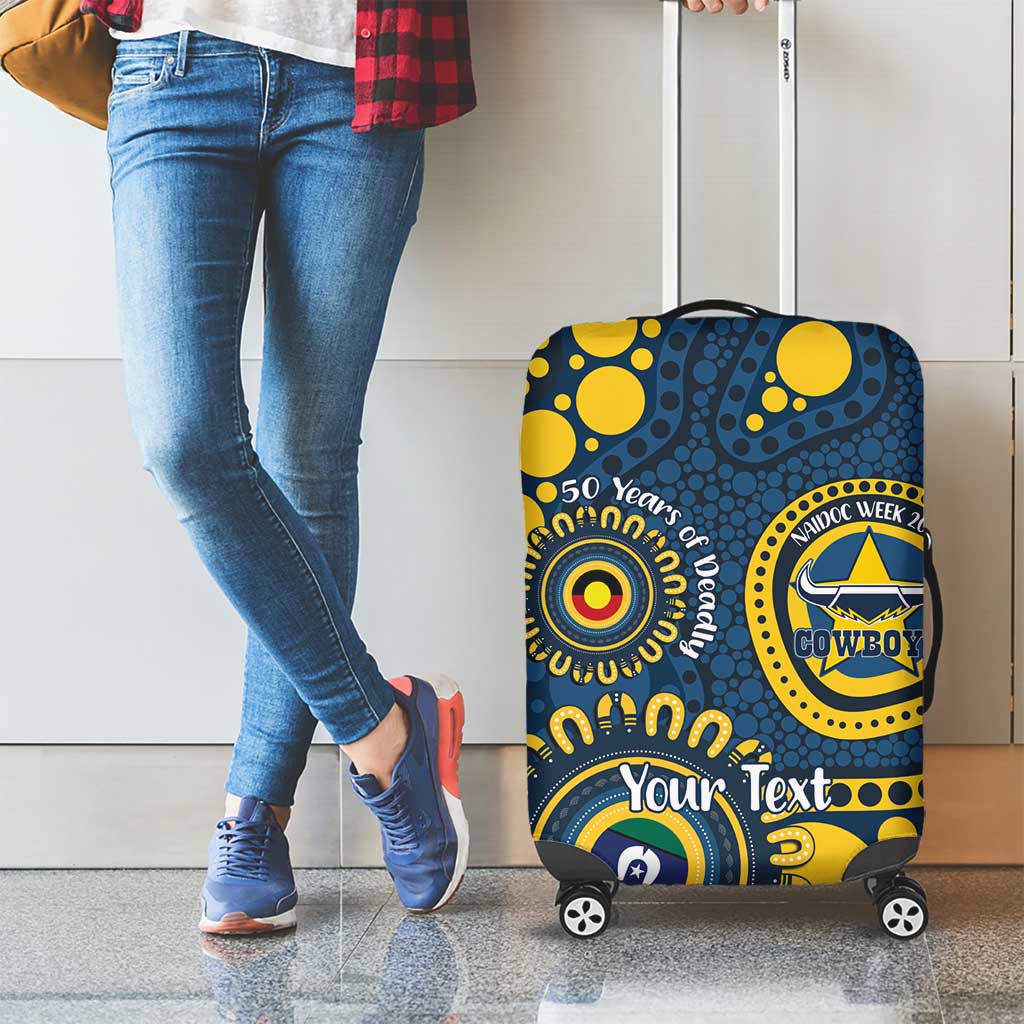 Cowboys NAIDOC Week 2026 Personalised Luggage Cover 50 Years of Deadly Aboriginal Art