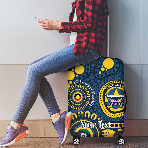 Cowboys NAIDOC Week 2026 Personalised Luggage Cover 50 Years of Deadly Aboriginal Art