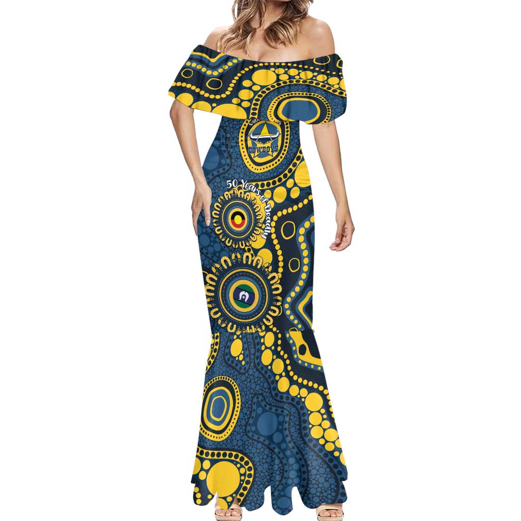 Cowboys NAIDOC Week 2026 Personalised Mermaid Dress 50 Years of Deadly Aboriginal Art