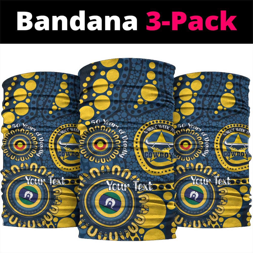 Cowboys NAIDOC Week 2026 Personalised Neck Gaiter 50 Years of Deadly Aboriginal Art